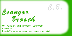 csongor brosch business card